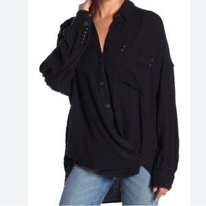 Free People We the Free Hidden Valley Button Up Shirt